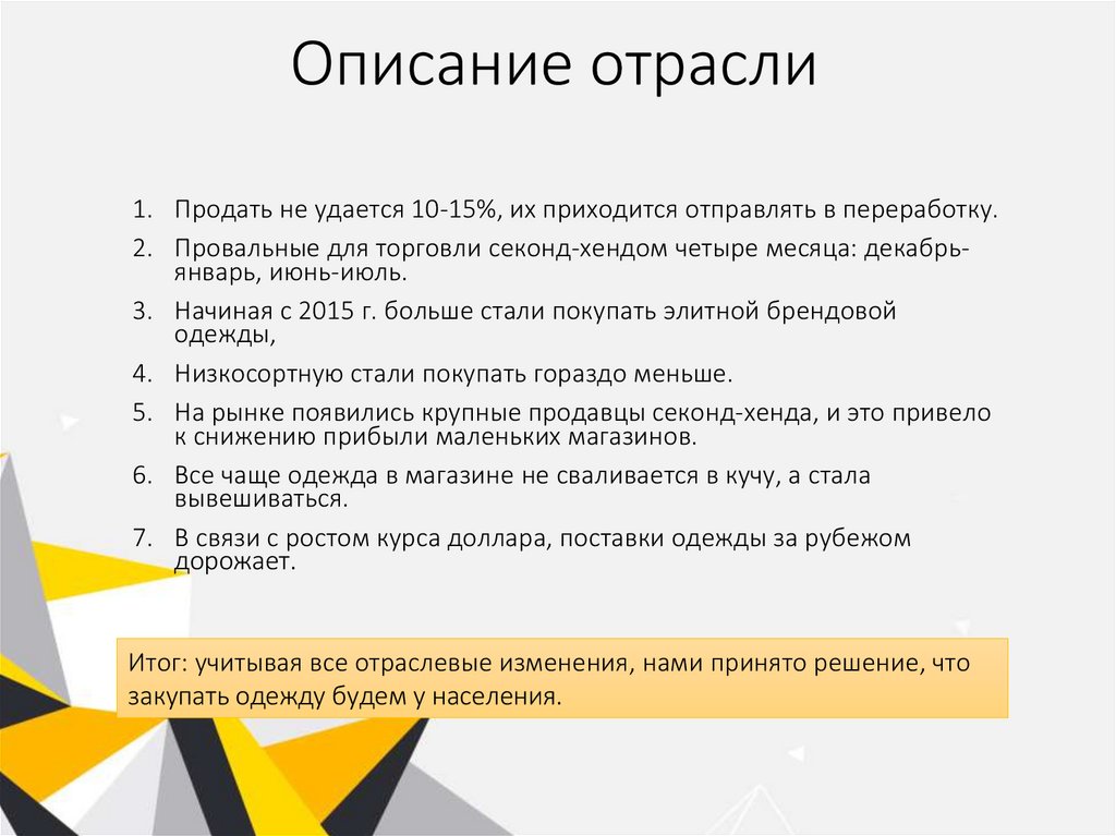 Бизнес план для секонд хенда в маленьком городе