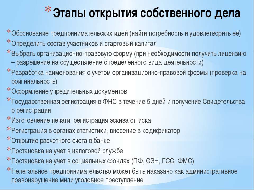 Последовательность открытия. Этапы создания собственного дела. Этапы открытия собственного дела. Как открыть свое дело кратко. Этапы открытия своего дела Обществознание.