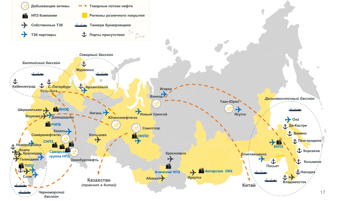 Карта российских компаний