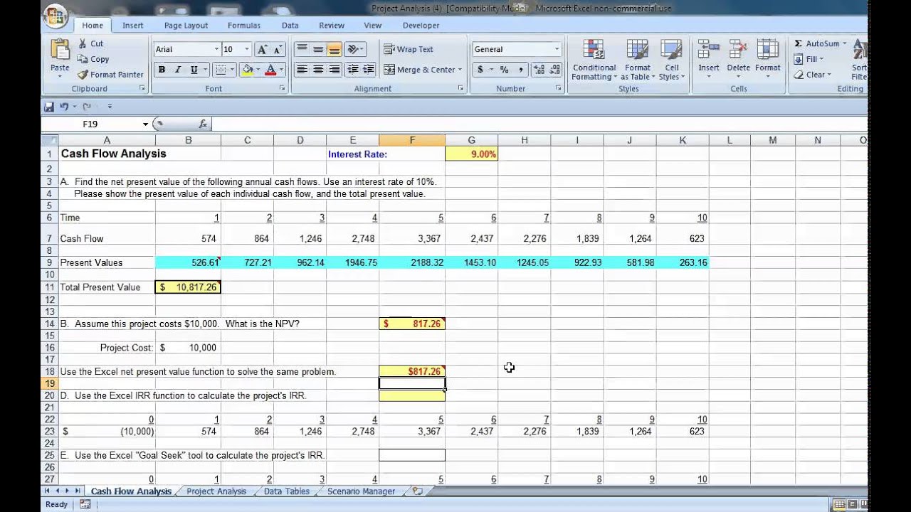 Расчет инвестиционных проектов в excel npv irr dpp pi pp