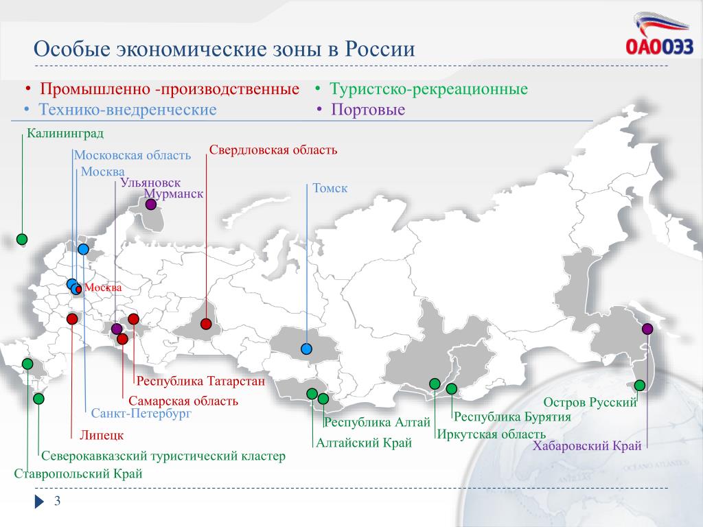 Зоны социально экономического развития