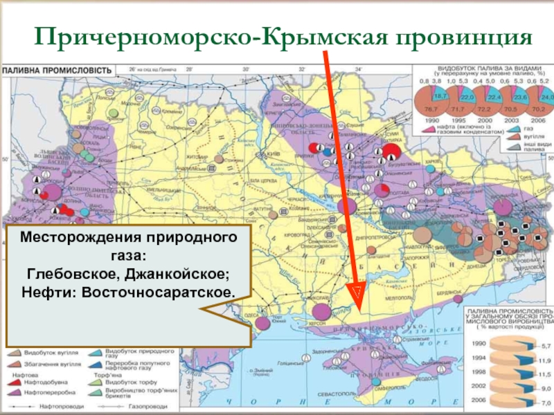 Карта добычи природного газа в россии