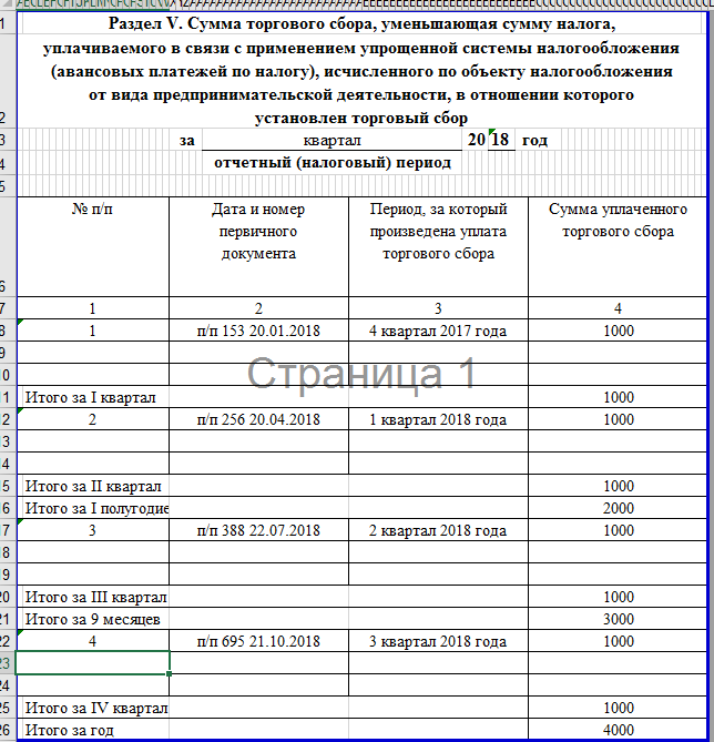 Кудир усн доходы образец