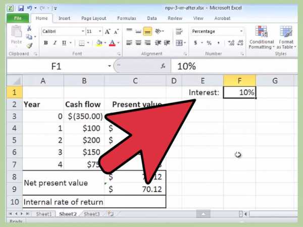 Как посчитать irr в excel